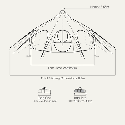 6m Lotus Stargazer - Lotus Belle UK. Luxury Canvas Tents